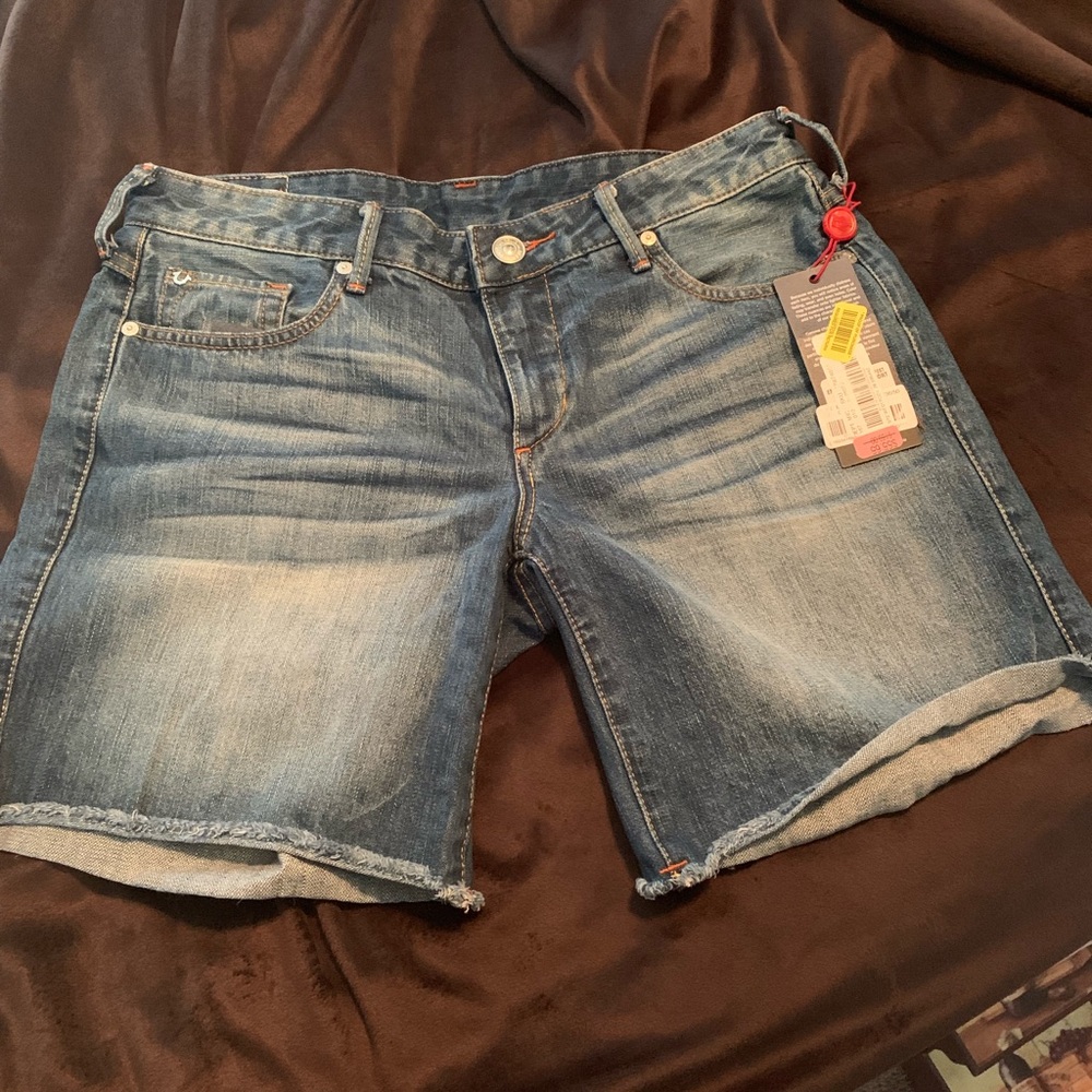 True Religion Mid Rise Bermuda Shorts